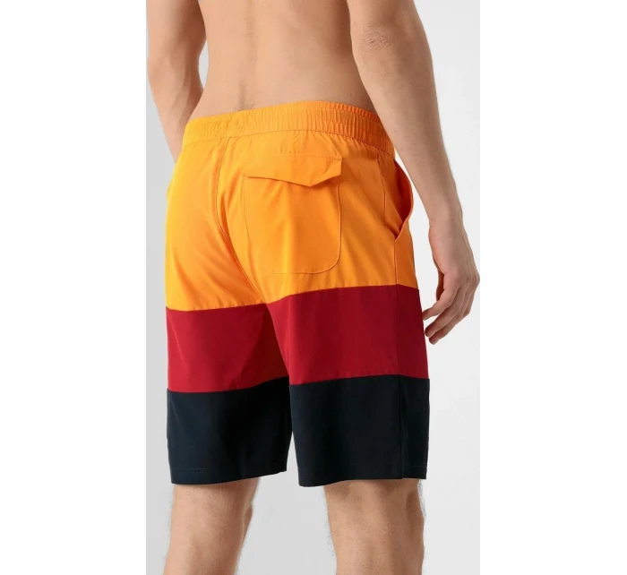 Pánske plavecké šortkyH4L21-SKMT004 oranžovo-červeno-čierne - 4F