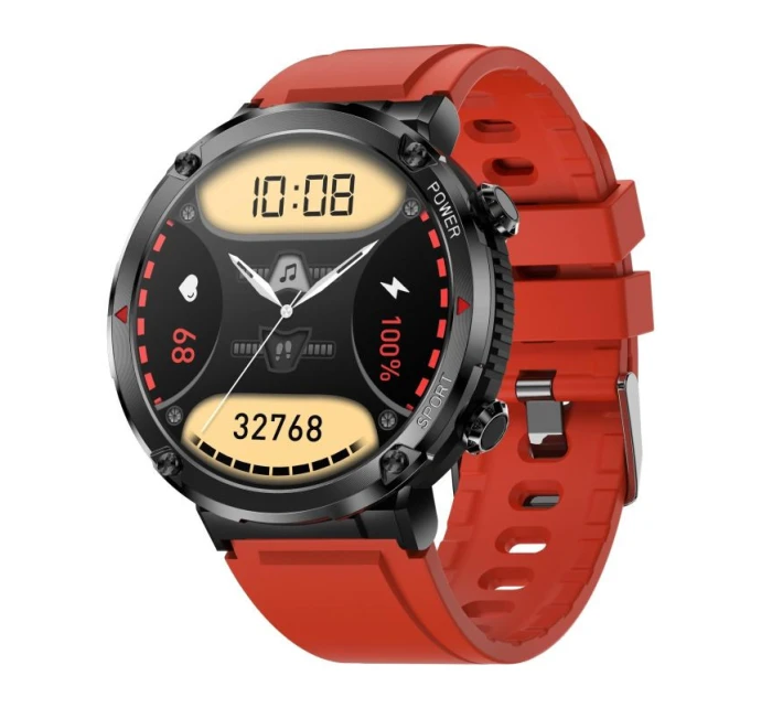 Smart hodinky Gravity GT21-6 + červený silikónový remienok Smart hodinky Gravity GT21-6 + červený silikónový remienok