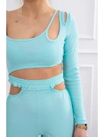 Souprava s halenkou v barvě mint Souprava s halenkou v barvě mint