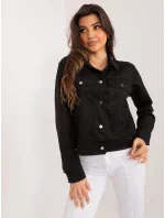 Dámska krátka bunda z brúsenej kože BA KR 2702.13 Čierna - FPrice