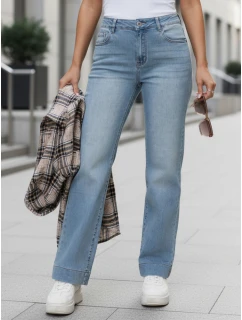 Dámske široké džínsy modré FashionStreet UY2907