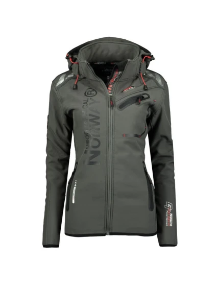 Geographical Norway Dámska softshellová bunda Reine Grey/Black Lady 007 (WU6099F/GN Grey/Black)