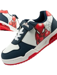 Leomil Detská športová obuv Spiderman Ľahké tenisky na suchý zips LED White