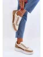 Dámské tenisky na platformě béžové model 21650631 - Boto