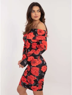 Sukienka DHJ SK model 21786386 czarno czerwony - FPrice