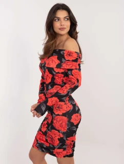 Sukienka DHJ SK model 21786386 czarno czerwony - FPrice