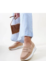 Dámske poltopánky 28906 Béžová s bielou - Flyfor