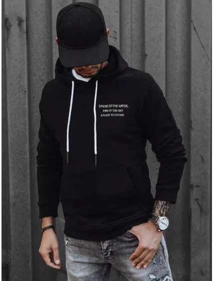 Pánska čierna mikina FashionStreet BX5463