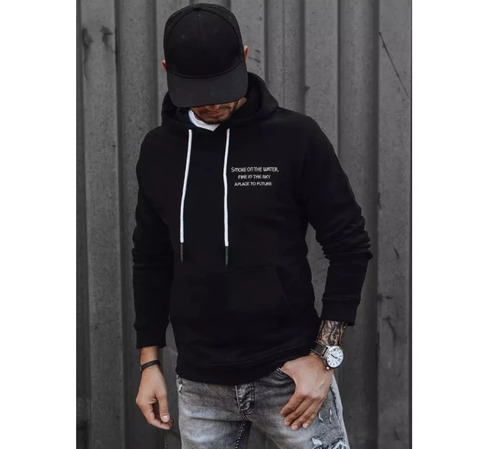 Pánska čierna mikina FashionStreet BX5463