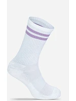 Mr. Socks L 05004 Tenisové ponožky "Basic" 88.5004 white/lilac Mr. Socks L 05004 Tenisové ponožky "Basic" 88.5004 white/lilac