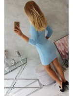Přiléhavé šaty s modrou model 18747157 poprsí - K-Fashion
