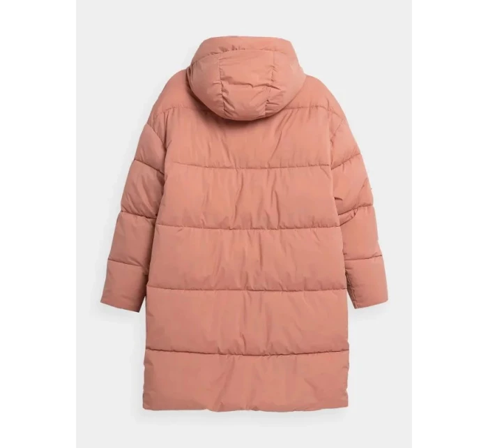 Dámsky kabát 4FAW23TDJAF236-64S Púdrovo ružová - 4F