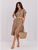 Dámské šaty MI SK 82970.86 khaki - Milady