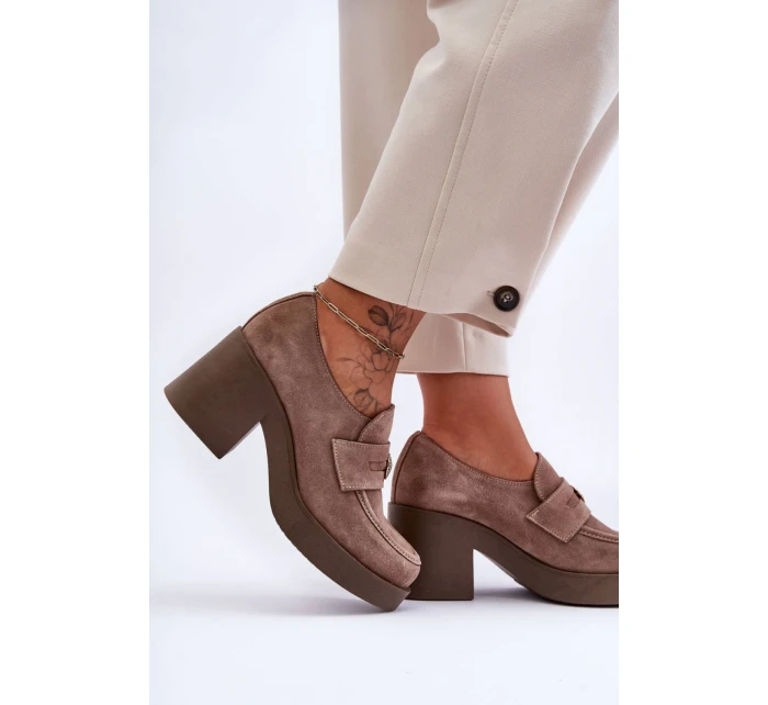 Poltopánky na podpätku model 183948 Step in style