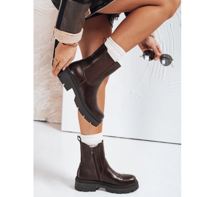 FashionStreet hnedé dámske topánky ZY1208