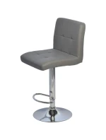 BAROVÁ STOLIČKA HOCKER SIVÁ SADA 2 KS