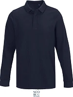 NEOBLU Owen LSL Men Pánske polo s dlhým rukávom z hrubého piké 24.4396 night blue