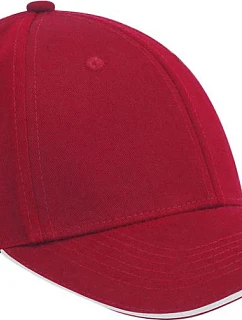 Beechfield B 820C 6-panelová čiapka EarthAware® 53.820C classic red/white