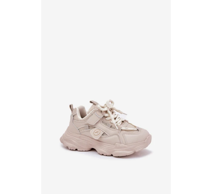 Dětské tenisky na platformě béžové model 21692440 - Boto Dětské tenisky na platformě béžové model 21692440 - Boto