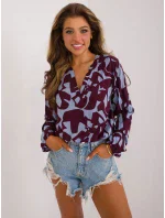 Bluzka model 20235229 bordowy - FPrice Bluzka model 20235229 bordowy - FPrice