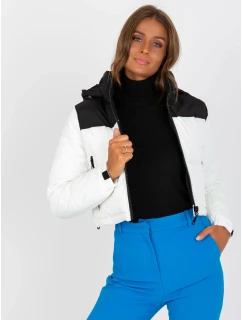 Dámska bunda NM KR D2 3825 68P biela a čierna