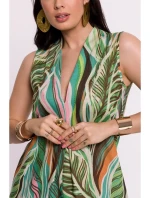 B283 Maxi šaty s potlačou - model 4