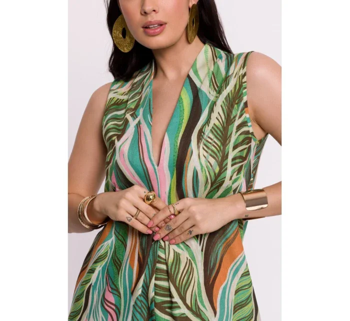 B283 Maxi šaty s potlačou - model 4