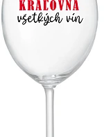 QUEEN OF ALL WINE - priehľadný pohár na víno 350 ml