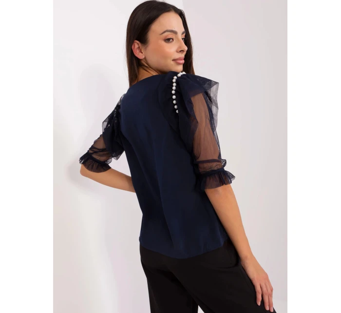 Dámska blúzka LK BZ 506682.26P Tmavomodrá - Lakerta Dámska blúzka LK BZ 506682.26P Tmavomodrá - Lakerta