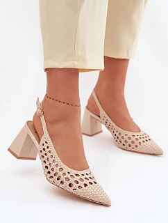 Dámske kožené sandále D-002 Kedira cream - Bellucci