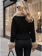 Dámská zimní bunda s kožešinou, černá, FashionStreet TY5703 Dámská zimní bunda s kožešinou, černá, FashionStreet TY5703