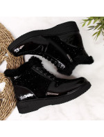 Kožené zateplené topánky Rieker W 93312 black