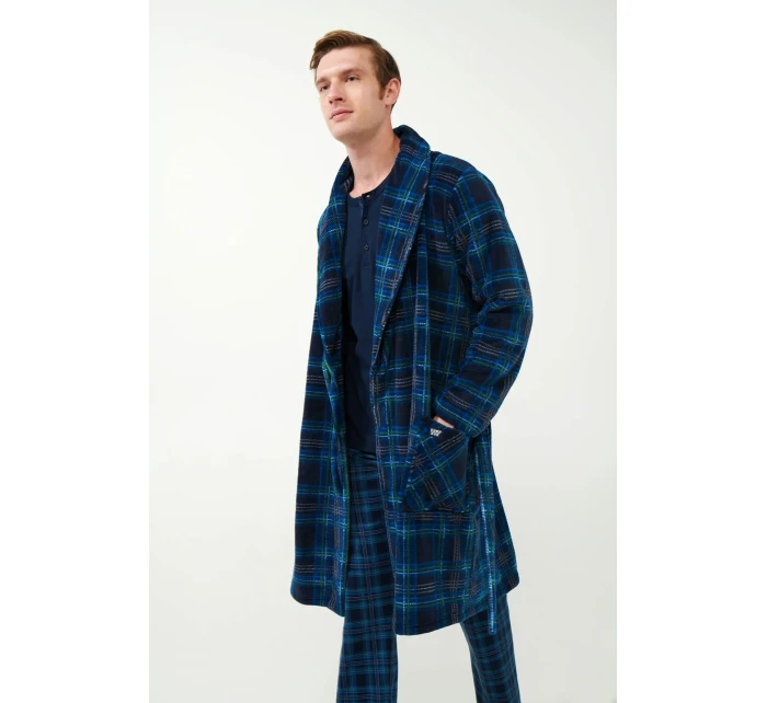 Vamp - Pánsky kockovaný župan 21628 - Vamp Vamp - Pánsky kockovaný župan 21628 - Vamp