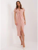 DHJ SK 17302K šaty.93 tmavoružová