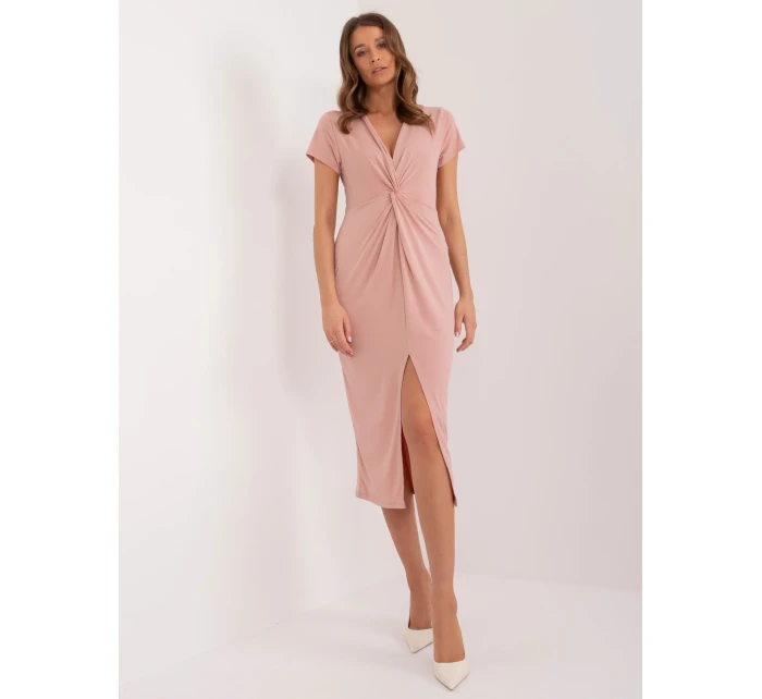 DHJ SK 17302K šaty.93 tmavoružová