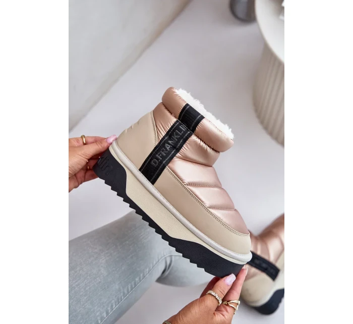 Nízke snežnice na hrubej podrážke D.Franklin Beige Nízke snežnice na hrubej podrážke D.Franklin Beige