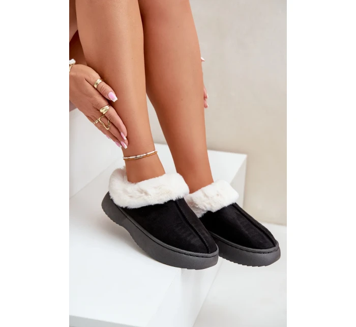 Dámske papuče s kožušinou Black Zinntia Dámske papuče s kožušinou Black Zinntia