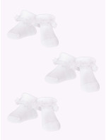 Dievčenské ponožky s volánikmi 3Pack SKA-0119G-010J-002 white - Yoclub