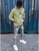 Pánská zateplená mikina s kapucí olivová Dstreet model 21966154 - FashionStreet