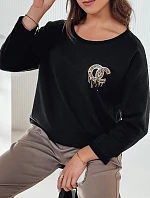 Dámska oversize blúzka ICONIQ black FashionStreet RY2696