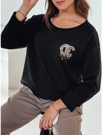 Dámská oversize halenka černá Dstreet model 21982031 - FashionStreet Dámská oversize halenka černá Dstreet model 21982031 - FashionStreet