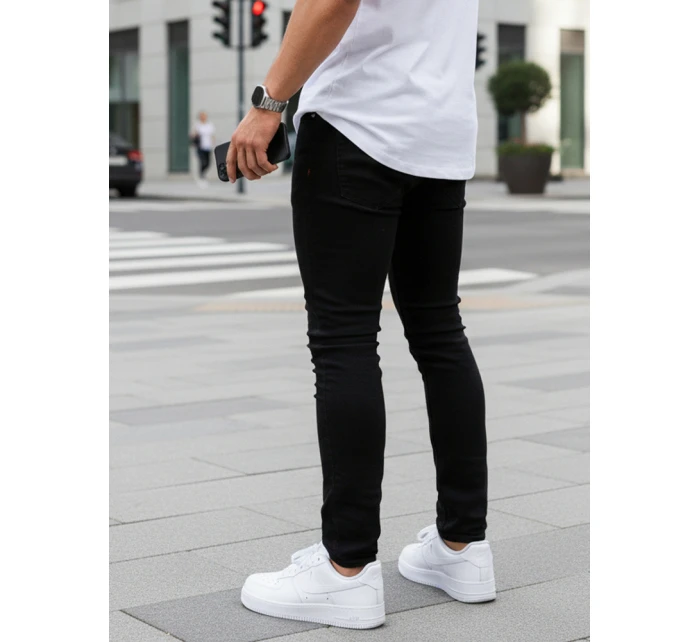 Pánske džínsy slim fit čierne FashionStreet UX4482