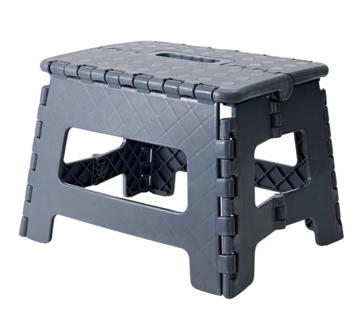 PROTIŠMYKOVÁ SKLADACIA STOLIČKA SIVÁ