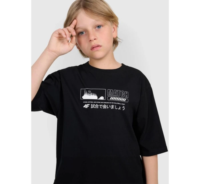 Chlapecké tričko oversize s potiskem model 21816776 - 4F Chlapecké tričko oversize s potiskem model 21816776 - 4F