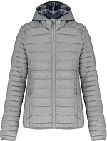 Kariban K 6111 Ľahká dámska prešívaná bunda s kapucňou 20.6111 marl silver