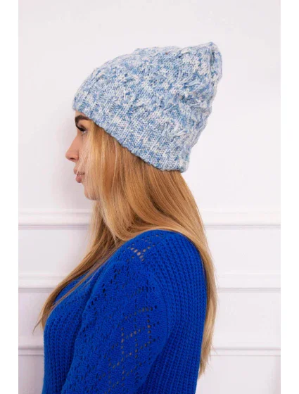 Fleecová čepice modrá model 18750851 - K-Fashion Fleecová čepice modrá model 18750851 - K-Fashion