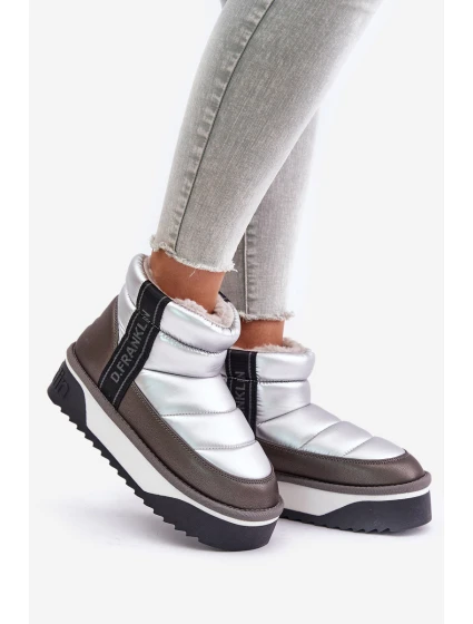 Niskie Śniegowce Na Grubej Podeszwie D.Franklin DFSH371010 Srebrne