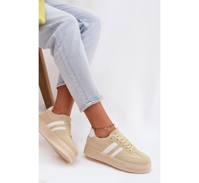 Dámské tenisky na platformě žluté Giselia