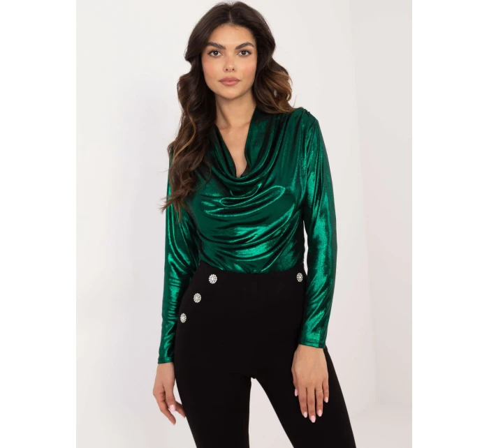 Bluzka DHJ BZ model 20606082 ciemny zielony - FPrice Bluzka DHJ BZ model 20606082 ciemny zielony - FPrice