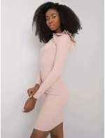 Šaty LA SK model 16732657 béžová - FPrice Šaty LA SK model 16732657 béžová - FPrice